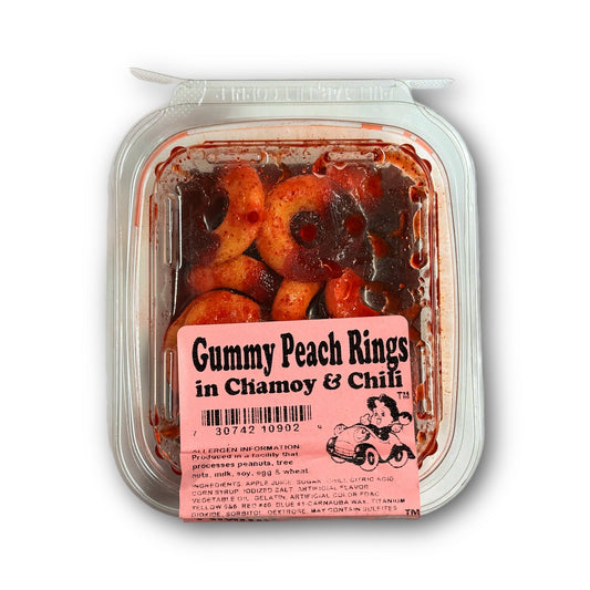 Gummy Peach Rings In Chamoy - CandyMex Express