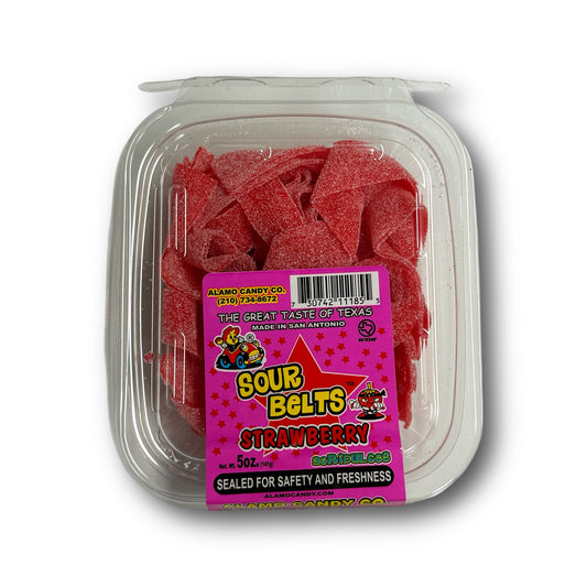 Strawberry Sour Belt Candy - CandyMex Express