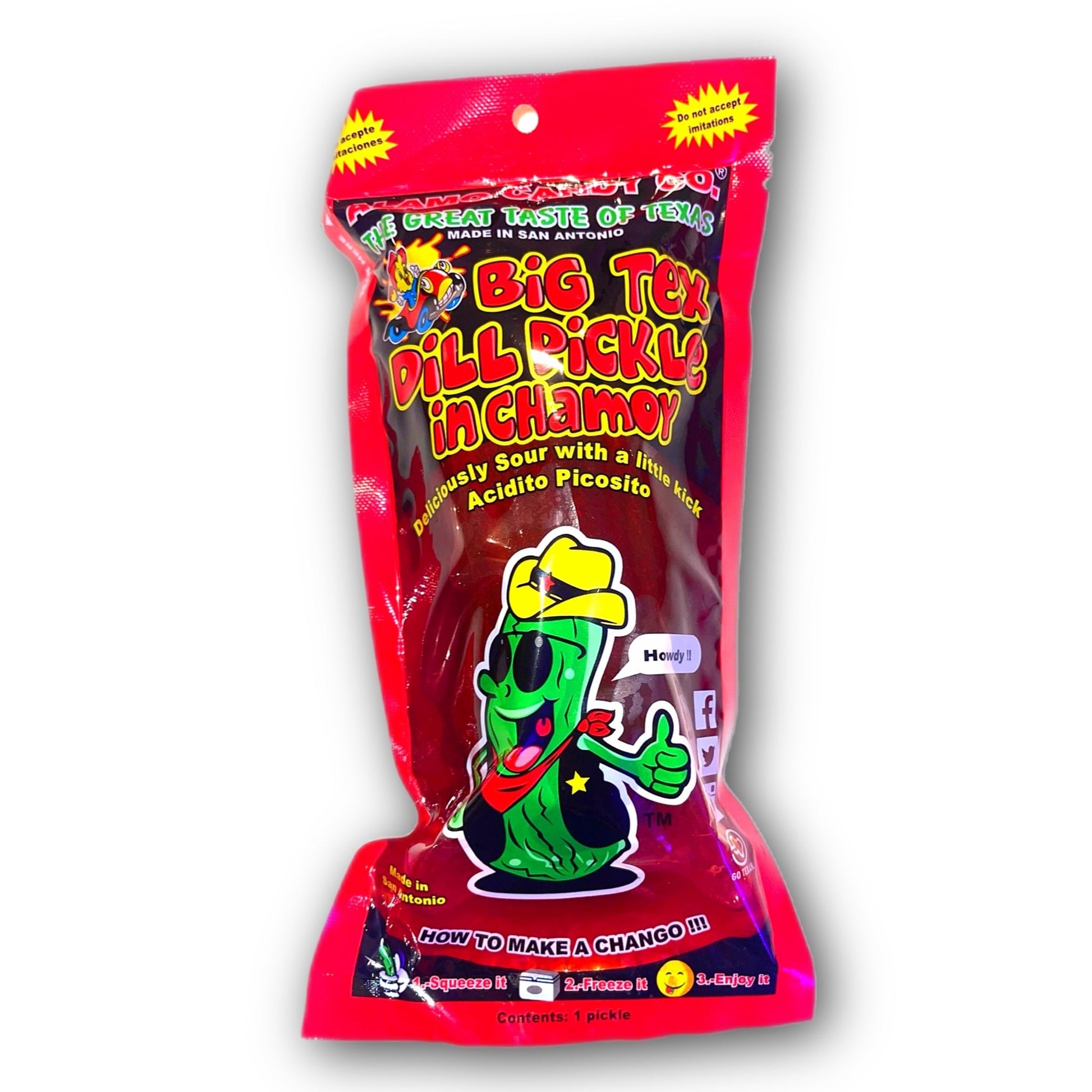 Viral Big Tex Chamoy Pickle + Free Candy - CandyMex Express