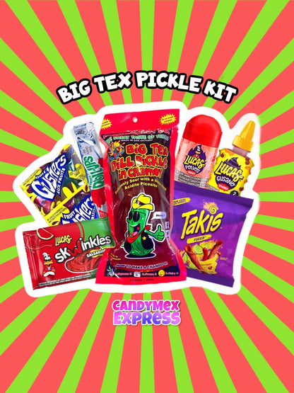 Big Tex Chamoy Pickle Kit w/Takis (7pc) - CandyMex Express